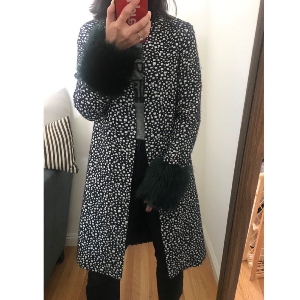 Helene Berman Spotted Faux Fur Coat